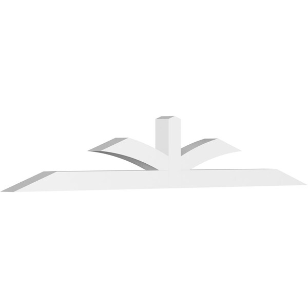 Ekena Millwork Richland Architectural Grade PVC Gable Bracket, 96"W x 16"H x 4"D x 4"F, 4/12 Pitch GBP096X16X0404RIC00 - main